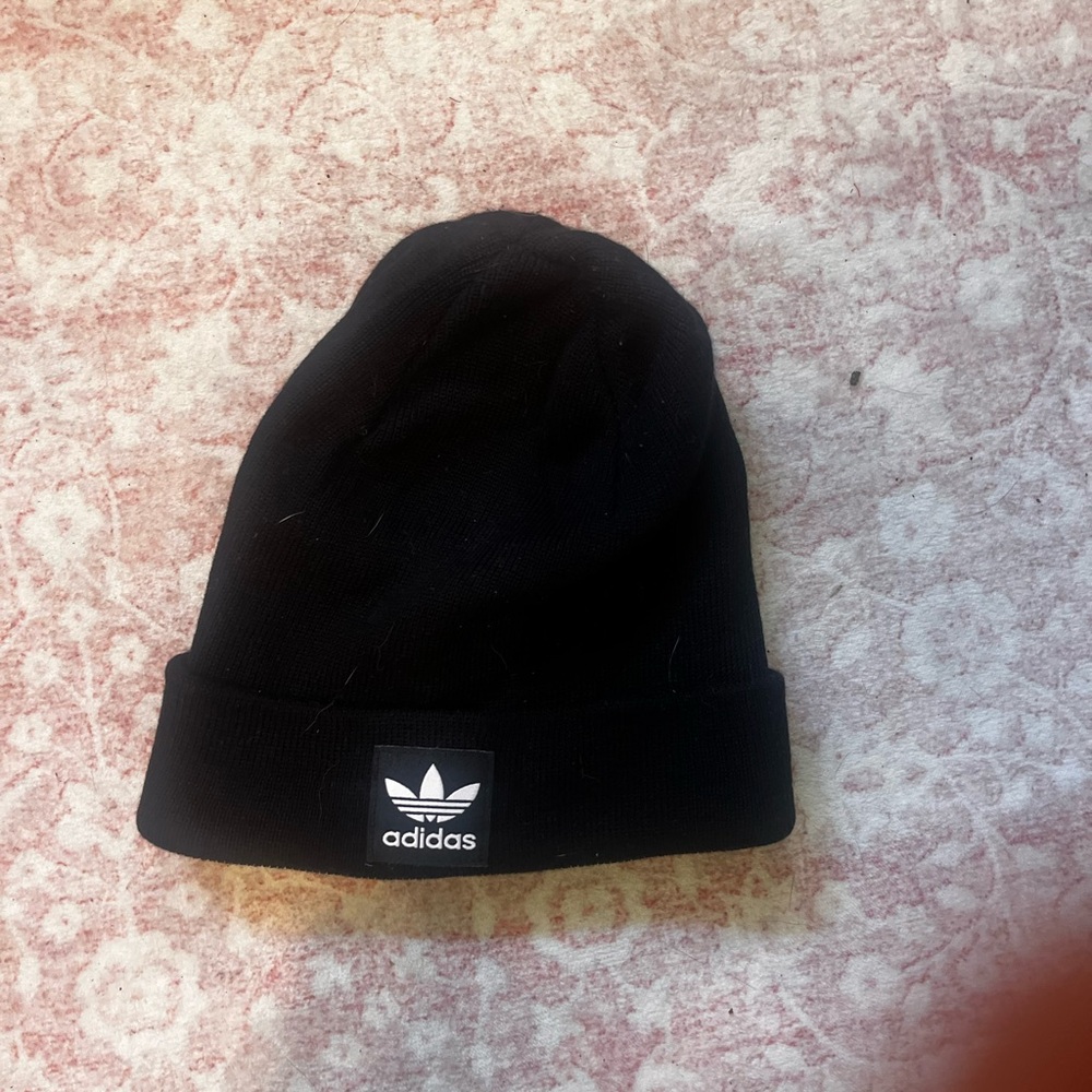 adidas Black Trefoil Cuff Beanie